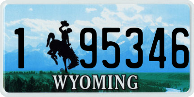 WY license plate 195346
