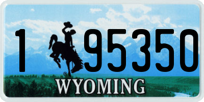 WY license plate 195350