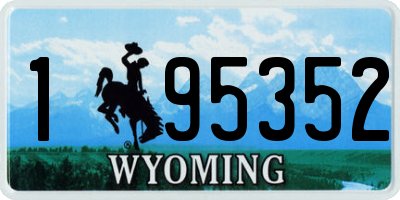 WY license plate 195352