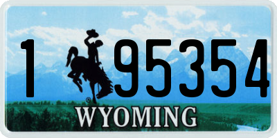 WY license plate 195354