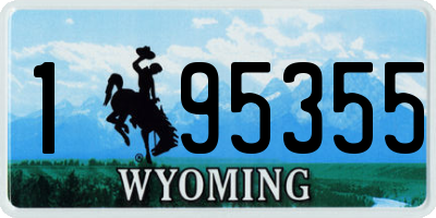 WY license plate 195355