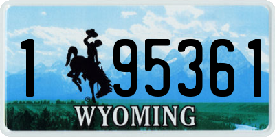 WY license plate 195361