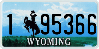WY license plate 195366
