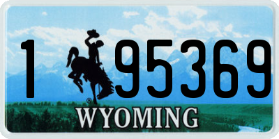 WY license plate 195369