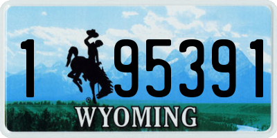 WY license plate 195391