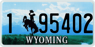WY license plate 195402