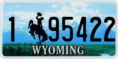 WY license plate 195422