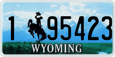 WY license plate 195423