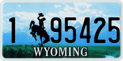WY license plate 195425