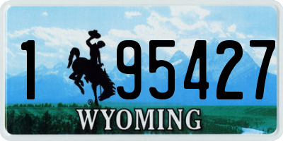 WY license plate 195427