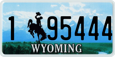 WY license plate 195444