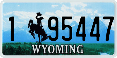 WY license plate 195447