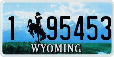 WY license plate 195453