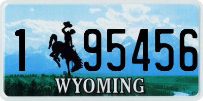 WY license plate 195456