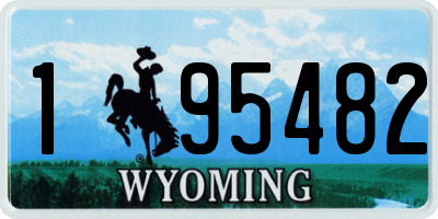 WY license plate 195482