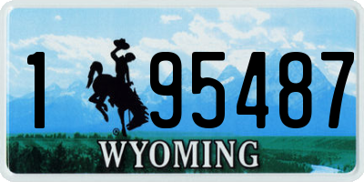 WY license plate 195487