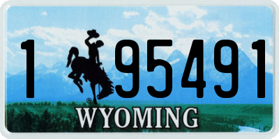 WY license plate 195491