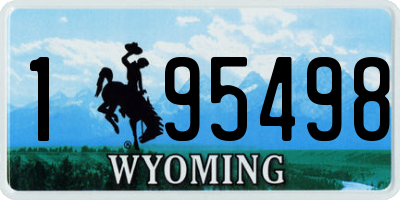WY license plate 195498