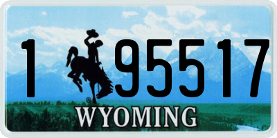 WY license plate 195517