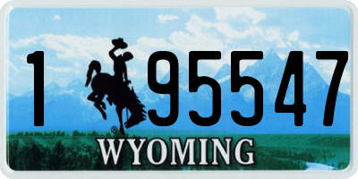 WY license plate 195547