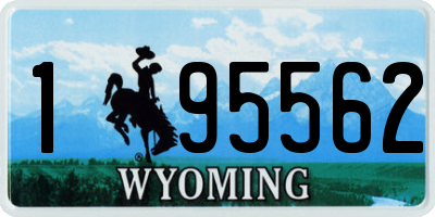 WY license plate 195562