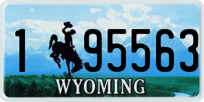 WY license plate 195563