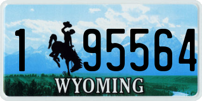 WY license plate 195564