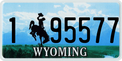 WY license plate 195577