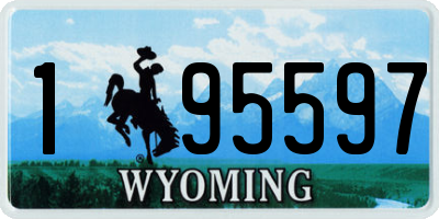 WY license plate 195597