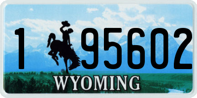 WY license plate 195602