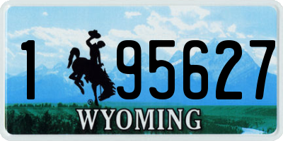 WY license plate 195627