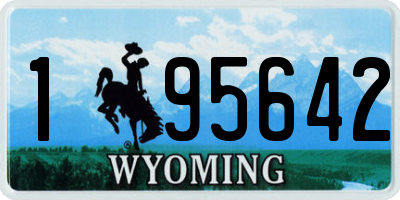WY license plate 195642