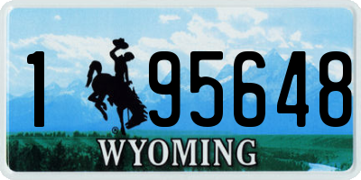 WY license plate 195648