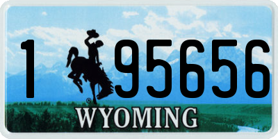 WY license plate 195656