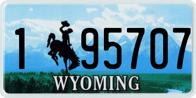 WY license plate 195707