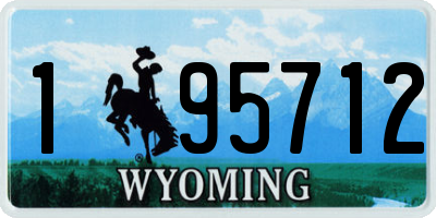 WY license plate 195712