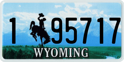 WY license plate 195717
