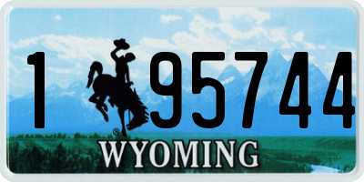 WY license plate 195744