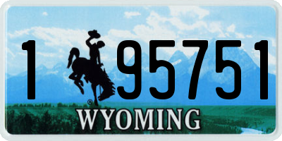 WY license plate 195751