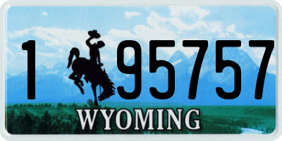 WY license plate 195757