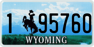 WY license plate 195760