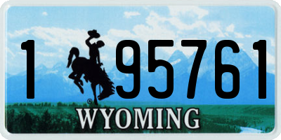 WY license plate 195761