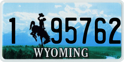WY license plate 195762