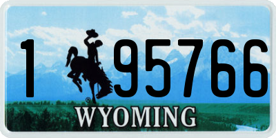 WY license plate 195766