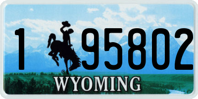 WY license plate 195802
