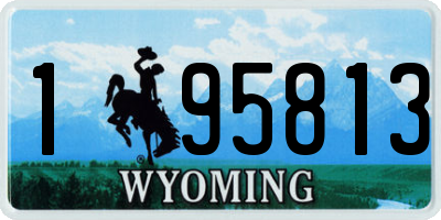 WY license plate 195813