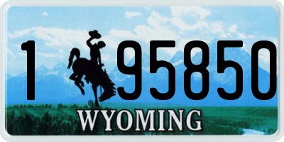 WY license plate 195850