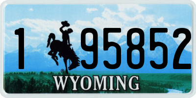 WY license plate 195852