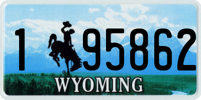 WY license plate 195862