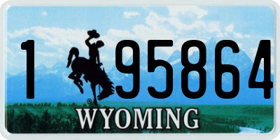 WY license plate 195864